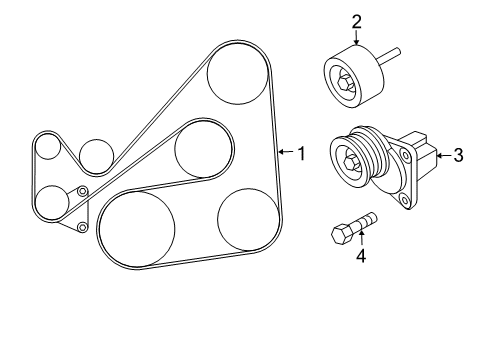 2011 Mazda CX-7 Belts & Pulleys - Belts Diagram 2