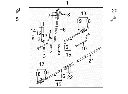 2006 Mazda 6 Steering Gear & Linkage Diagram 3