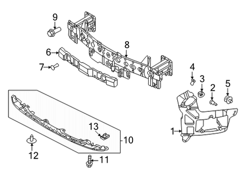 2023 Mazda MX-30 EV Bumper & Components - Front Diagram