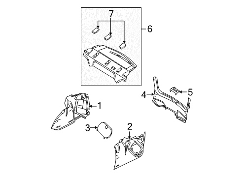 2004 Mazda 3 Interior Trim - Rear Body