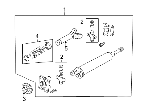2001 Mazda B3000 Drive Shaft - Rear Diagram 4
