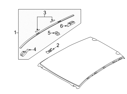 2013 Mazda 2 Exterior Trim - Roof