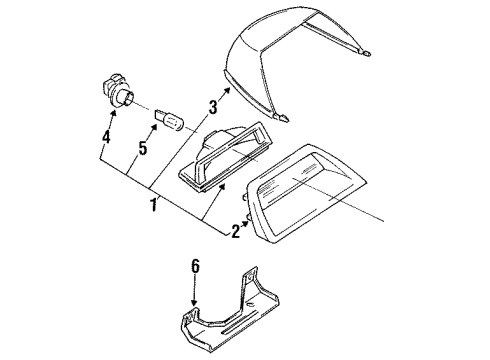 1994 Mazda 626 High Mount Lamps Diagram