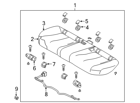 2018 Mazda 6 Cushion Assembly Diagram for G60A-57-200-2A