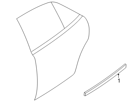 2003 Mazda Protege Exterior Trim - Rear Door