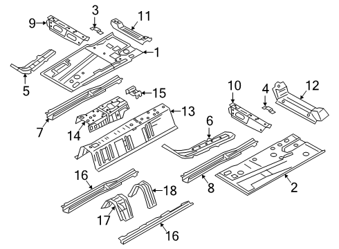 2025 Mazda 3 Floor & Rails Diagram 2