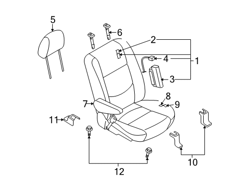 2006 Mazda 5 Front Seat Components