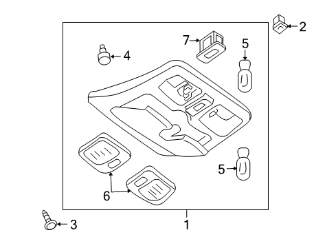 2010 Mazda Tribute Lens Diagram for EC01-69-223A