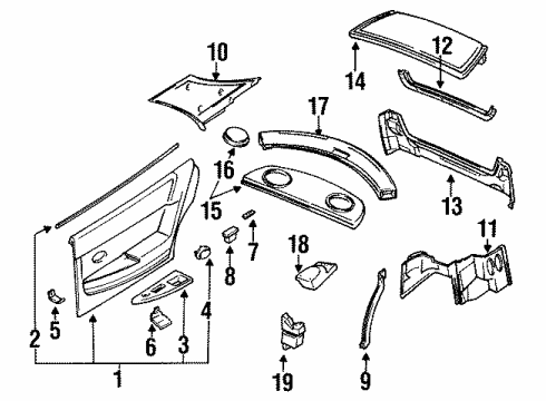 1995 Mazda 929 Interior Trim Diagram 2