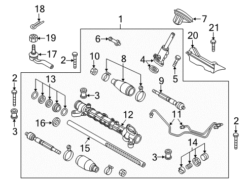 2011 Mazda 3 Steering Gear & Linkage Diagram 2