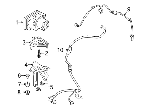 2024 Mazda 3 ABS Components Diagram