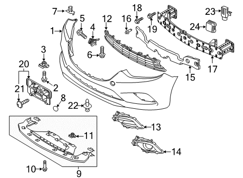 2016 Mazda 6 Bumper & Components - Front Diagram 2