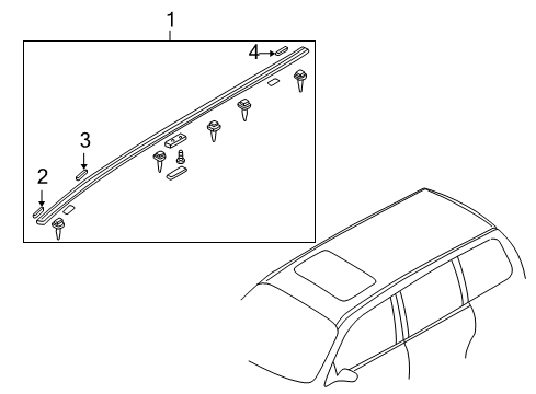 2003 Mazda MPV Exterior Trim - Roof Diagram 2