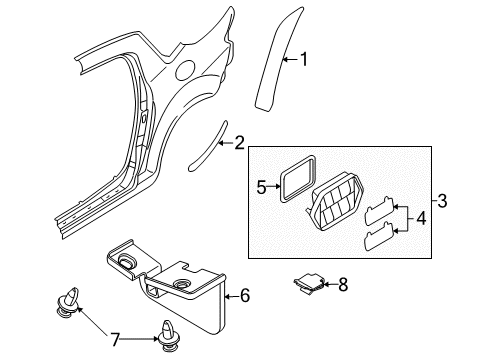 2004 Mazda RX-8 Exterior Trim - Quarter Panel