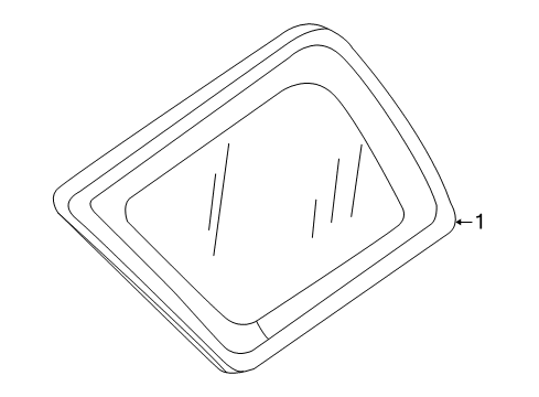 2010 Mazda Tribute Glass & Hardware - Quarter Panel Diagram 2