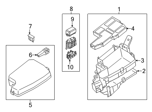 2018 Mazda 6 Relay & Fuse Plate Diagram for GBVL-66-750