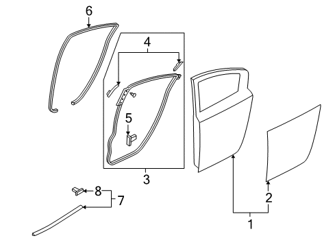 2004 Mazda 3 Door & Components Diagram 3