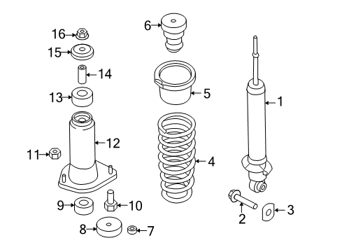 2010 Mazda MX-5 Miata Struts & Components Diagram 2