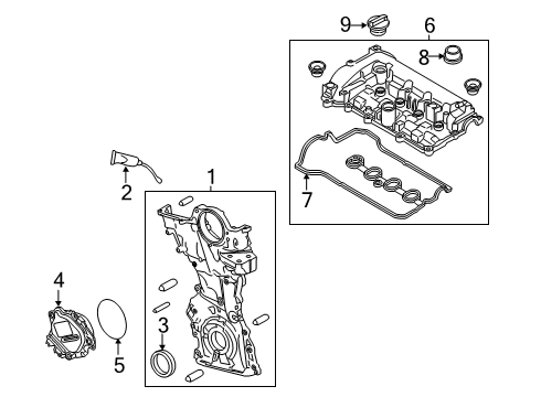 2022 Mazda 3 Valve & Timing Covers Diagram