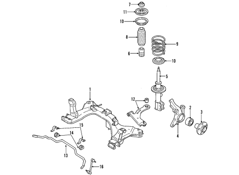 2010 Mazda Tribute Stabilizer Bar & Components Diagram 2