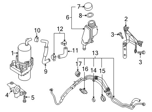 2006 Mazda 5 P/S Pump & Hoses Diagram 2