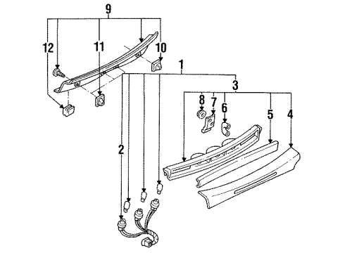 1994 Mazda RX-7 High Mount Lamps Diagram