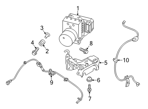 2016 Mazda 6 ABS Control Unit Diagram for GMY1-43-7A0D