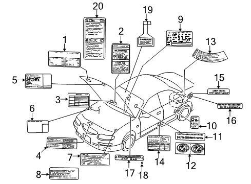 1999 Mazda Millenia Information Labels