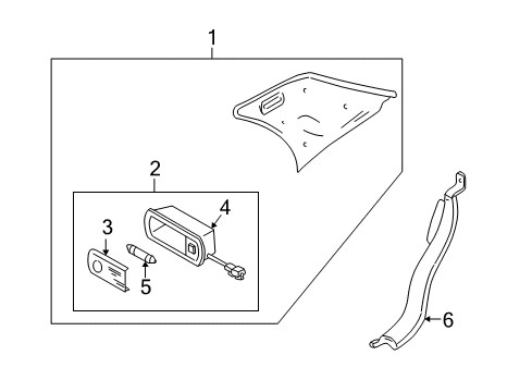 2000 Mazda Millenia Interior Trim - Quarter Panels Diagram