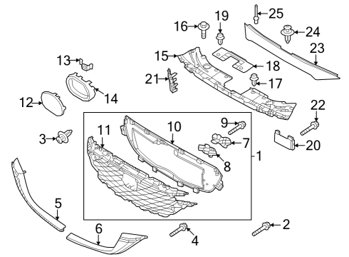 2025 Mazda CX-5 Grille & Components Diagram