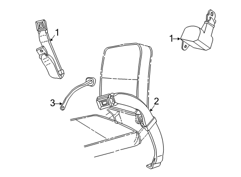 1998 Mazda B3000 Rear Seat Belts Diagram