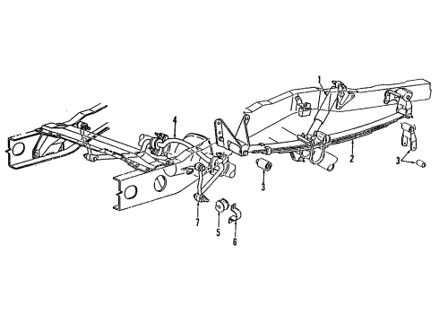 1993 Mazda Navajo Rear Suspension Components Diagram