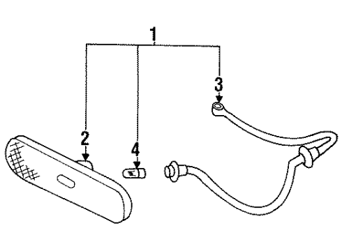 1993 Mazda MX-6 Side Marker Lamps Diagram 2