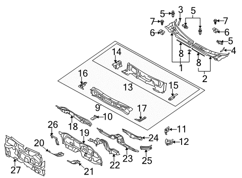 2003 Mazda 6 Cowl Diagram