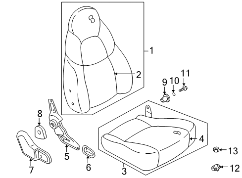 2001 Mazda Miata Front Seat Components