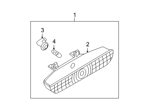 2012 Mazda 3 High Mount Lamp Diagram for BBN7-51-580C