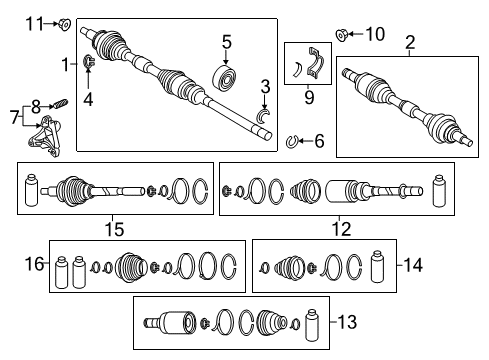 2016 Mazda CX-3 Drive Axles - Front Diagram