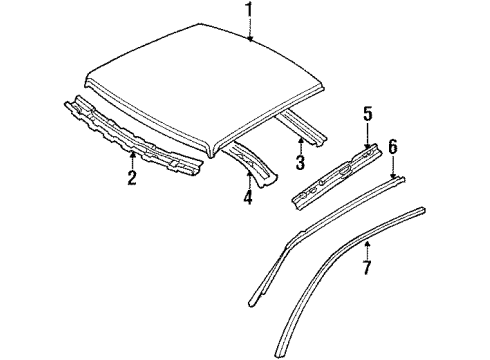 1992 Mazda 626 Roof & Components