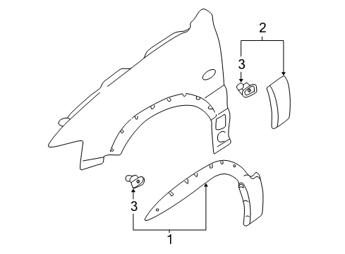 2001 Mazda Tribute Exterior Trim - Fender