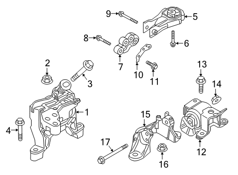 2021 Mazda 6 Plate Diagram for K147-39-015