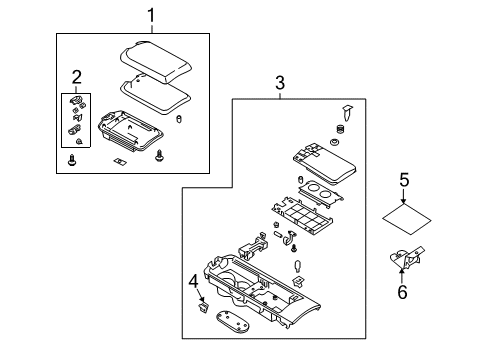 2011 Mazda RX-8 Center Console Diagram