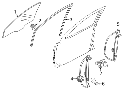 1999 Mazda Protege Front Door Diagram