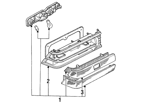 1985 Mazda GLC Combination Lamps Diagram