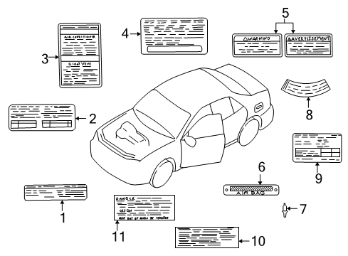 2003 Mazda Protege5 Information Labels