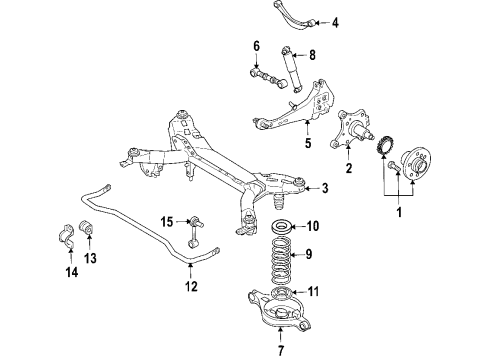 2003 Mazda 6 Lower Control Arm - Rear Diagram