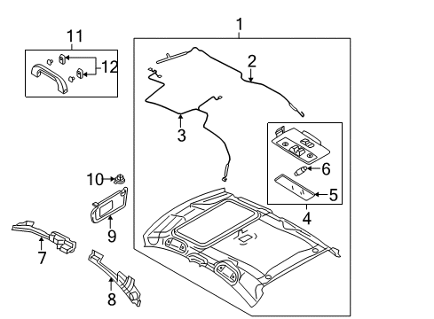 2005 Mazda 3 Interior Trim - Roof Diagram 3