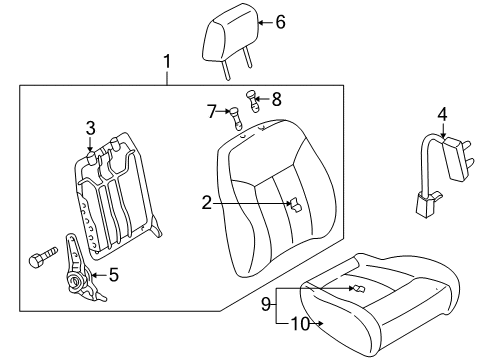 2003 Mazda Protege5 Front Seat Components