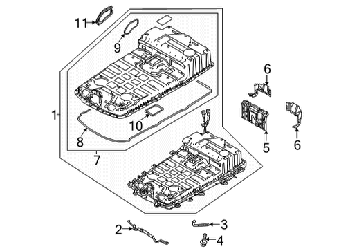 2022 Mazda MX-30 EV Pack, Battery Diagram for MHY9-30-210