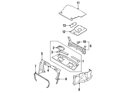 1997 Mazda Protege Interior Trim - Rear Body