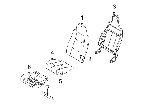 2008 Mazda B2300 Front Seat Components